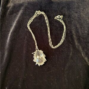 Intricate Silver Floral Pendant Necklace